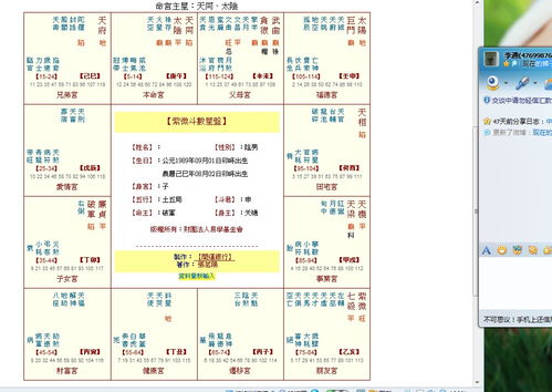 大师麻烦帮我算下紫微命盘 