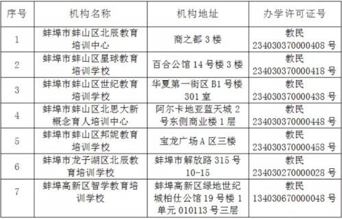 再次明确 全市仅7家具备学科类培训资质