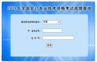 2013会计初级成绩查询 2013年初级会计成绩查询
