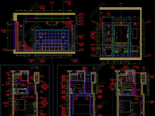 室内设计规范标准CAD制图模板平面图下载 