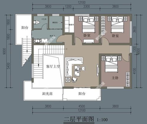 农村宅基地宽12米,进深9.5,怎么设计