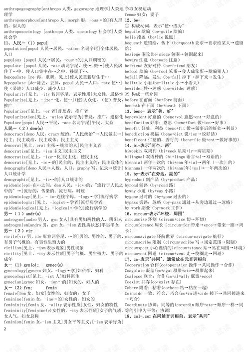 2008新东方英语词根词缀记忆大全 整理打印版 最有效的背单词方法