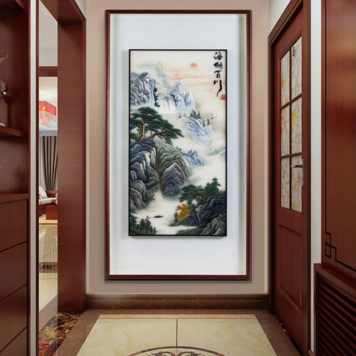 玄关挂画讲究大,要挂就挂 守宅 山水画,分享3款,招财又旺家