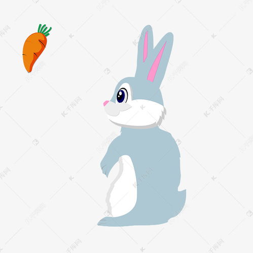 可爱卡通吃萝卜的小兔子素材图片免费下载 千库网 