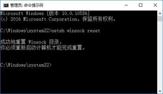 win10初始化网络设置命令