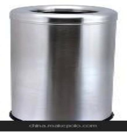 不锈钢圆形垃圾桶 丝印LOGO不锈钢圆形垃圾桶 不锈钢垃圾桶定做