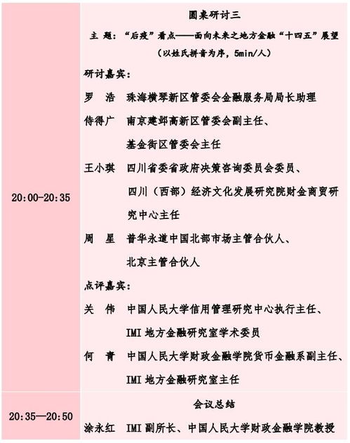 直播预告 后疫情时代的地方金融发展 线上研讨会 5月25日