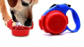 RuffBowl宠物碗 让狗狗在溜达时喝水不成问题 