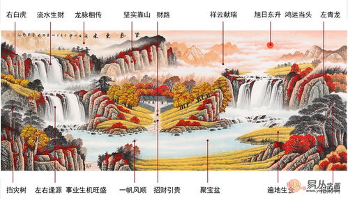 名家李林宏旭日东升山水画,正气客厅东墙挂画首选 