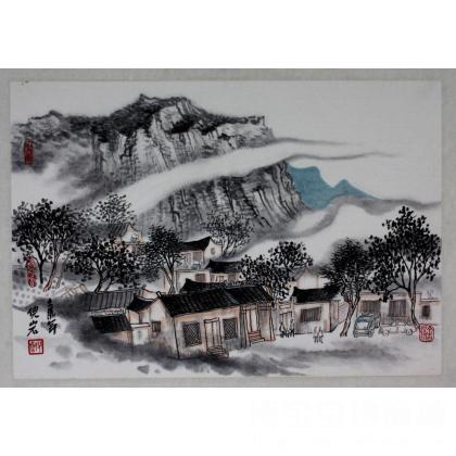 倪岩 太行山写生 类别 国画山水作品