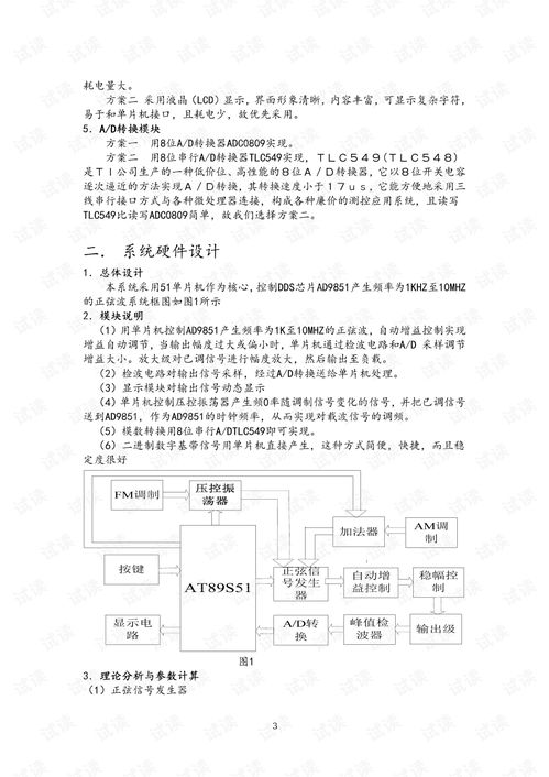 正弦信号发生器毕业论文