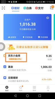 京东小金库理财金的总收益怎么查看