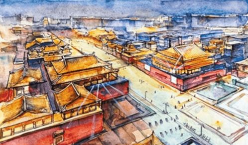 西安历史建筑手绘图,越看越有味