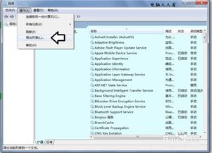 如何在Windows 7 操作系统中查看所有的服务状态