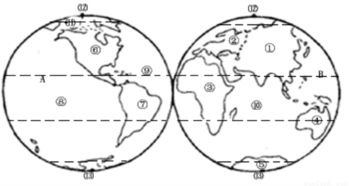 读大洲和大洋分布图.用你所学的知识完成下列问题 大洲 ① ② ③ ④ ⑤ ⑥ ⑦ .大洋 ⑧ ⑨ ⑩ ⑾ .大洲①与③的分界线为 .⑥和⑦的分界线是 . 题目和参考答案 