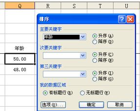 怎样在EXCEL中给年龄进行排序 