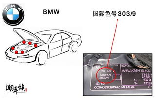 汽车喷漆 进口汽车品牌颜色编码位置图解