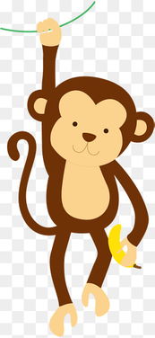 免费下载 卡通猴子拿香蕉图片大全 千库网png 