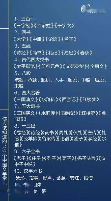 文学 人民日报提示 这100个中国文学常识,小学阶段必须知道