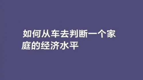 如何判断一个家庭的经济水平 