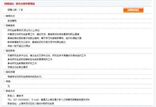 上海交大研究生院招聘文员,要求英文能力较好