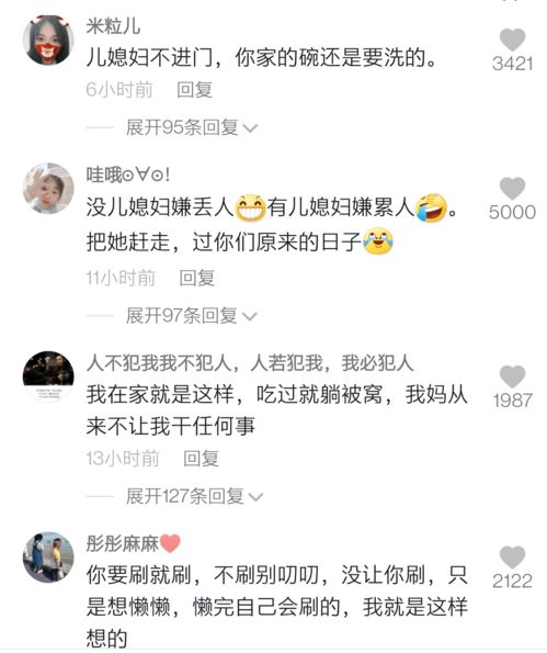 江苏一婆婆吐槽儿媳妇不刷碗不带娃,结果被网友怒怼,你怎么看