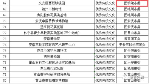 铜陵这些地方拟命名首批全省共青团教育培训实践基地