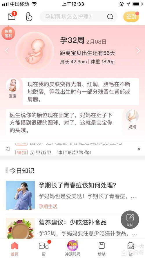 终于32周了,希望宝宝在妈妈的肚子里好好的