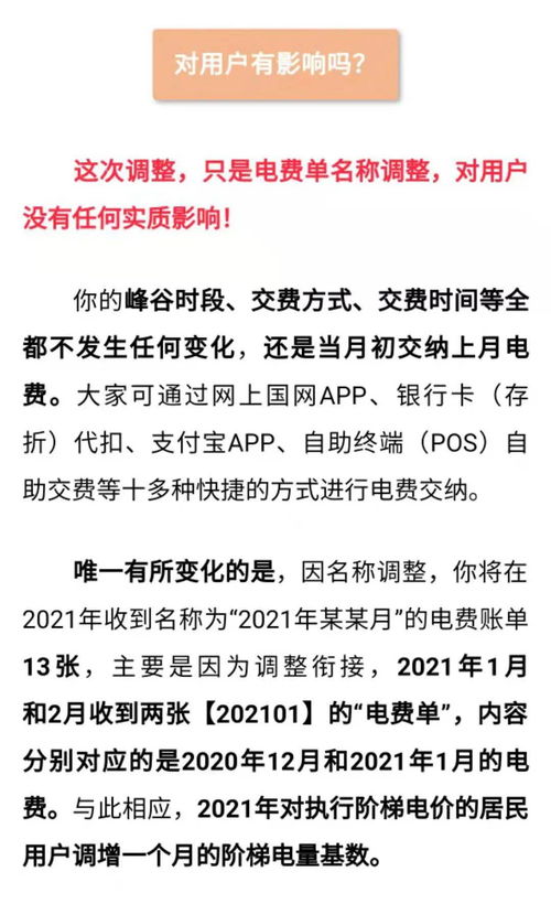 2021年起,你的电费单名称有变化 电费收取无影响