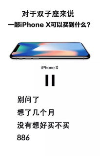 对12星座来说,一部iPhone X的价格可以买到什么