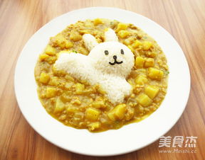 咖喱土豆小兔子饭的做法 咖喱土豆小兔子饭怎么做 