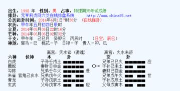 六爻测考试成绩,求大师解,必反馈 