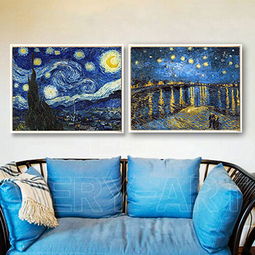 星空罗纳河上的星夜油画梵高画客厅画餐厅玄 堆糖,美图壁纸兴趣社区 