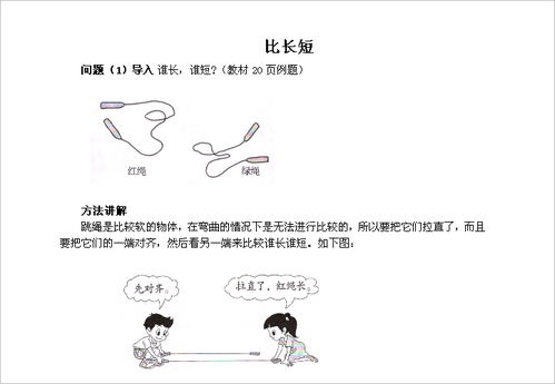 9月1号网 比较 下课啦 知识讲解 比长短 