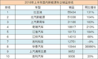 新能源汽车排名十强品牌