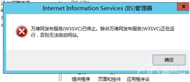 如何处理 万维网发布服务 w3svc 已停止,除非万维网发布服务 w3svc 正在运行.