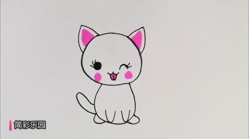 小猫画画教程 亲子儿童小猫咪绘画,1分钟学会画小猫咪 