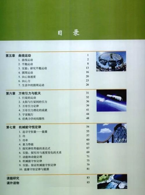 高二人教版物理电子课本都讲什么内容 北京考生请看目录