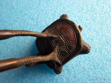 几十年的铜龟鹤摆件