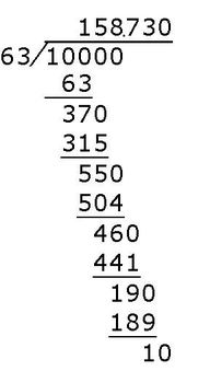 一千除以六点3 多少竖式计算 