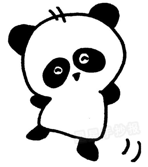 简单的熊猫简笔画 