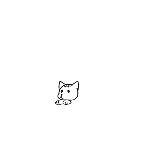 又简单又好看的小猫抓鱼简笔画原创教程步骤 5068儿童网 