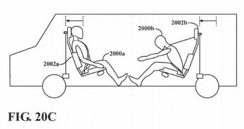 苹果汽车安全方面的新专利显示,所有座椅都面向车辆的中间位置 