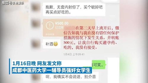 成都高校老师灌醉21岁女生实施性侵,事后转500元道歉 对不起,买个毓婷吧