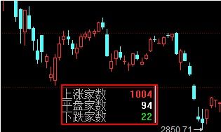 请问那位高手什么是上股票涨家数，下跌家数。