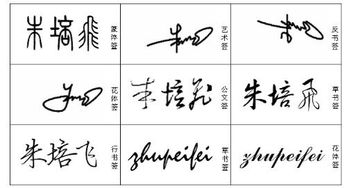朱培飞的艺术签名怎么写 