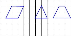 图中每格都代表1平方厘米,请利用方格纸中的点和线,按要求画图. 1 面积是4平方厘米的平行四边形 2 