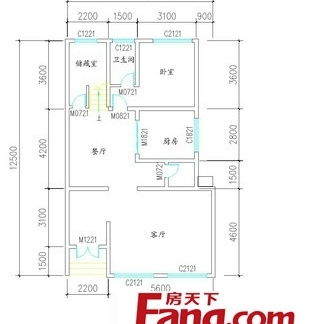 2018复式平面布局图 房天下装修效果图 