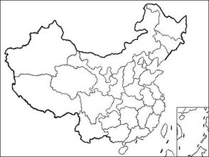 中国省份地图高清空白 