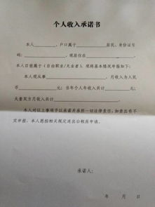 公租房个人收入承诺书怎么填 